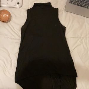 Aerie black sleeveless tank. Longer in back than front. Slightly see through
